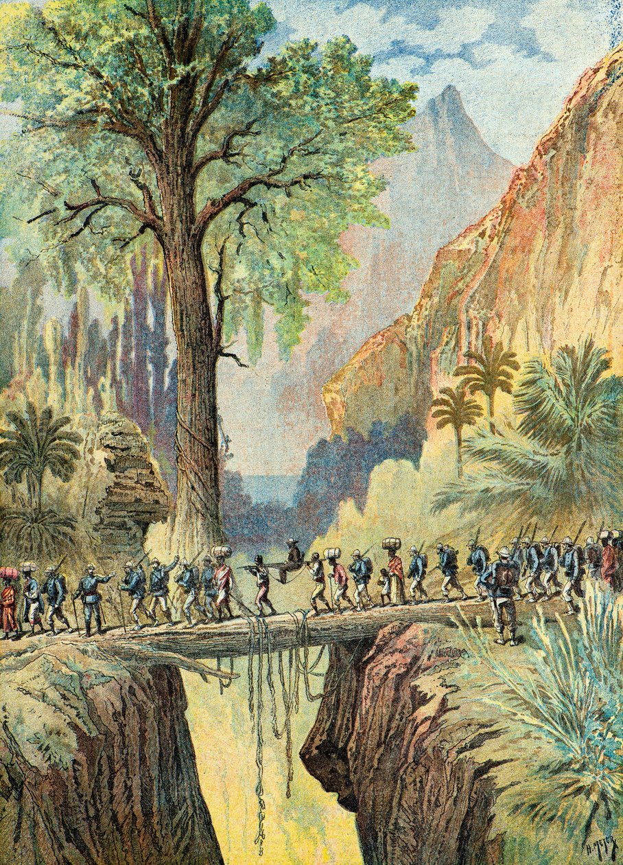 Charles Le Myre de Vilers e i coloni francesi, 1895 (illustrazione) da Henri Meyer