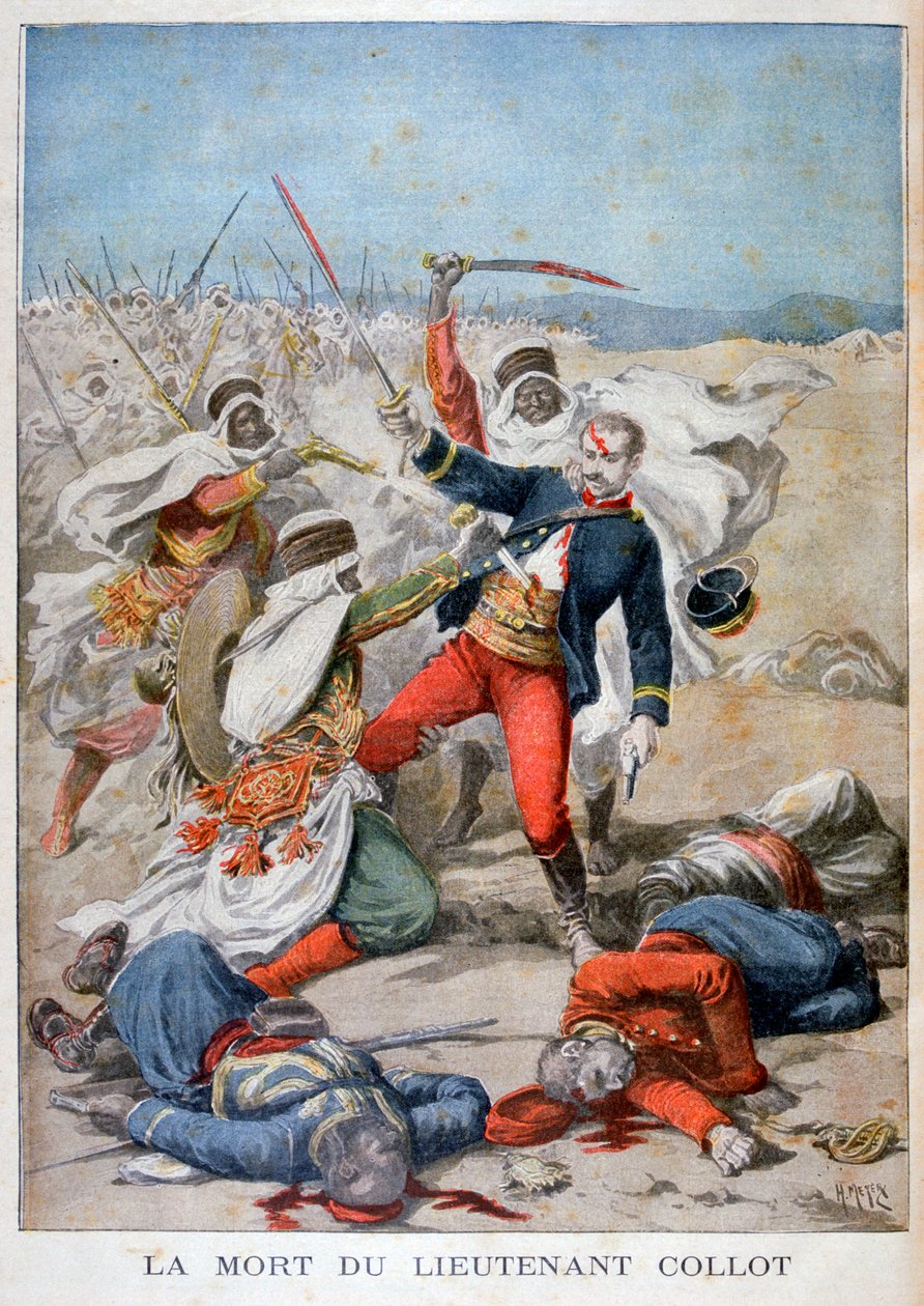 Morte del tenente Collet, Algeria, 1896 da Henri Meyer