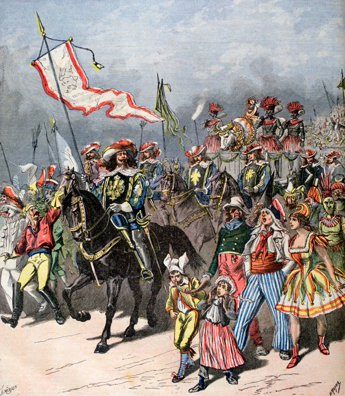 Carnevale francese del bue ingrassato, in tempi passati, 1891 da Henri Meyer