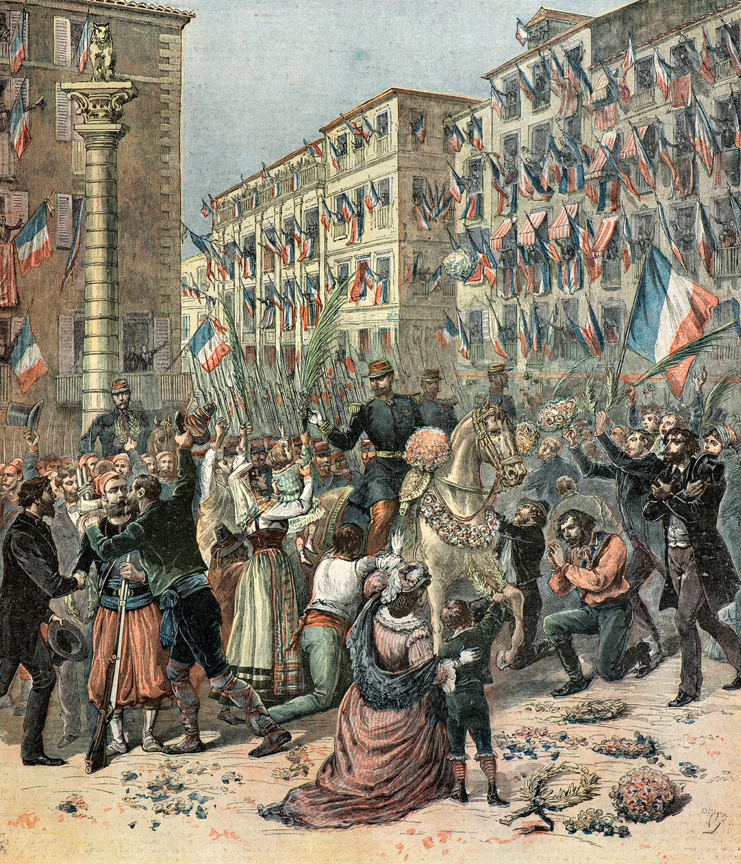 Le truppe francesi entrano a Milano da Henri Meyer
