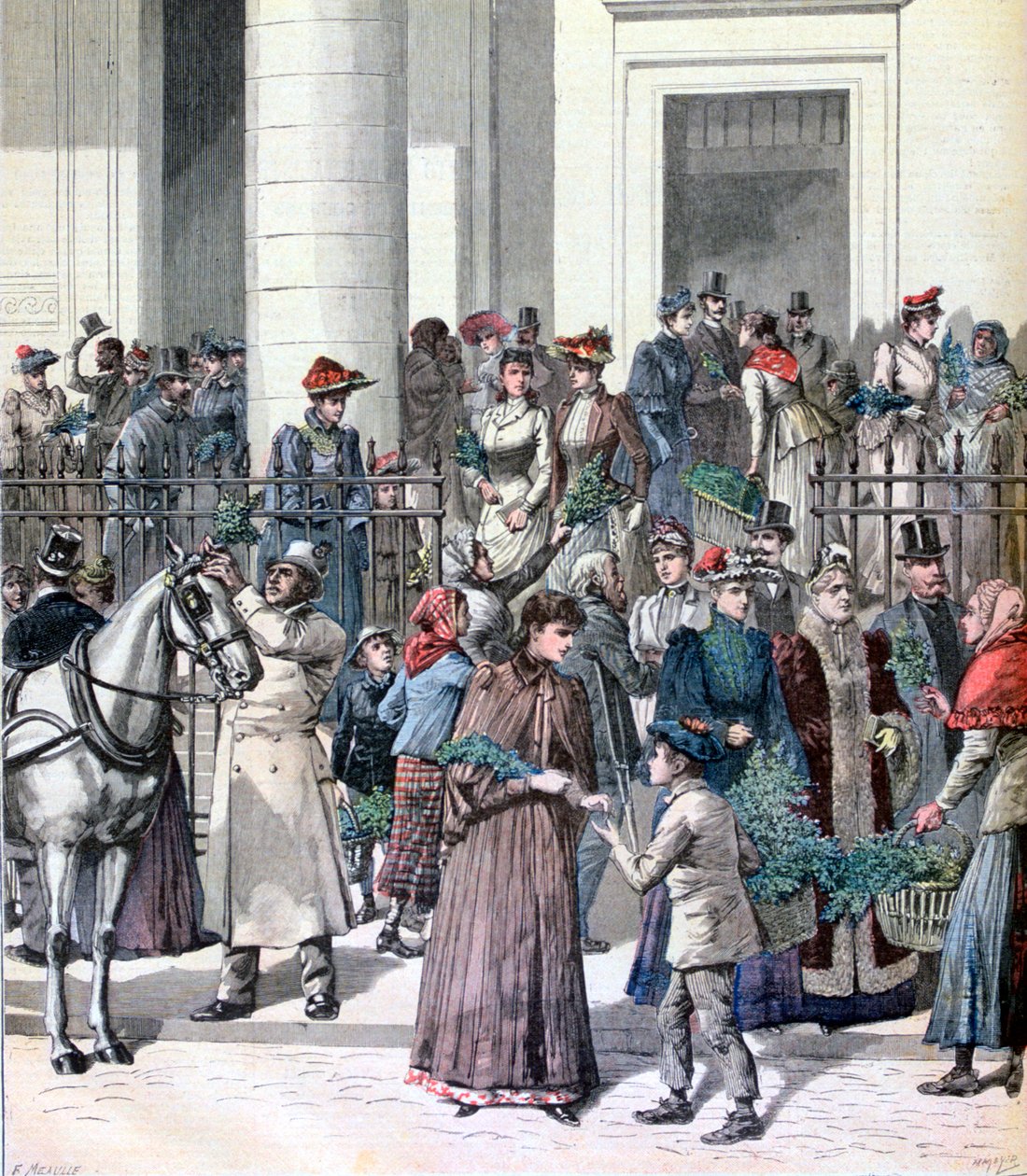 Domenica delle Palme, Settimana Santa, Parigi, 1891 da Henri Meyer