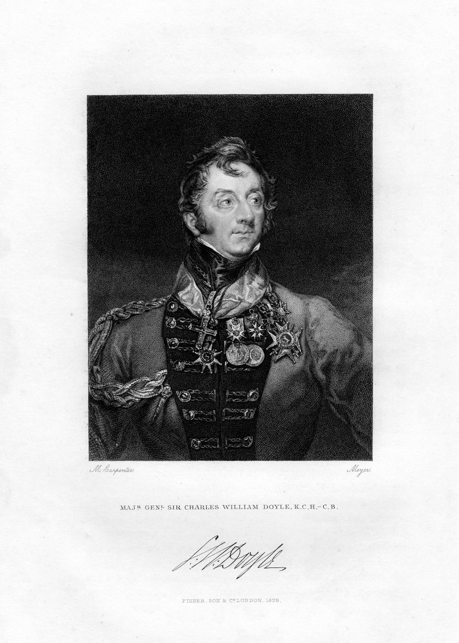 Sir Charles William Doyle, generale britannico, 1829 da Henri Meyer