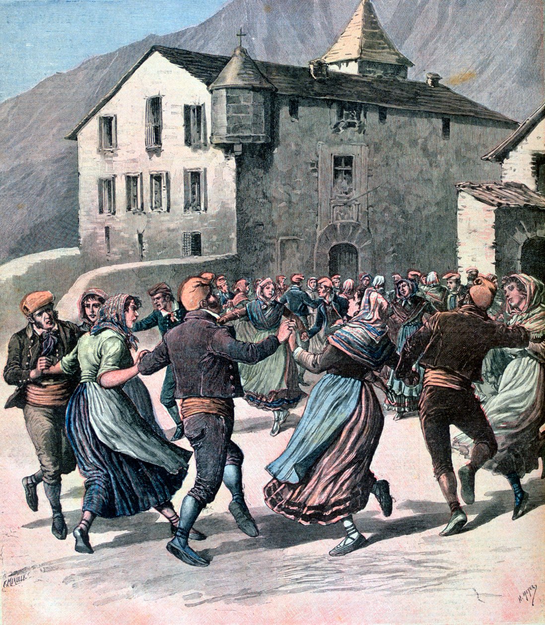 La Farandole, Andorra, 1891 da Henri Meyer