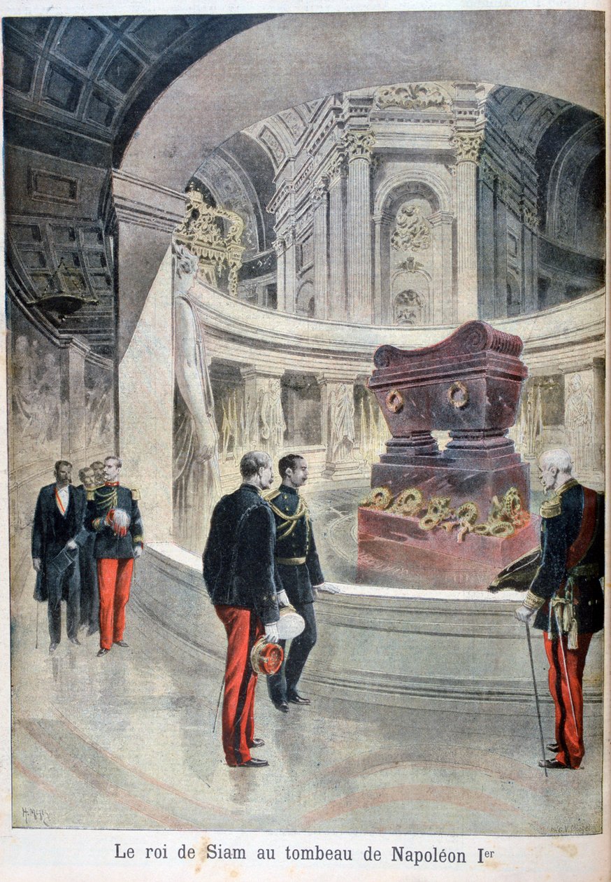 Il re del Siam alla tomba di Napoleone I, Parigi, 1897 da Henri Meyer