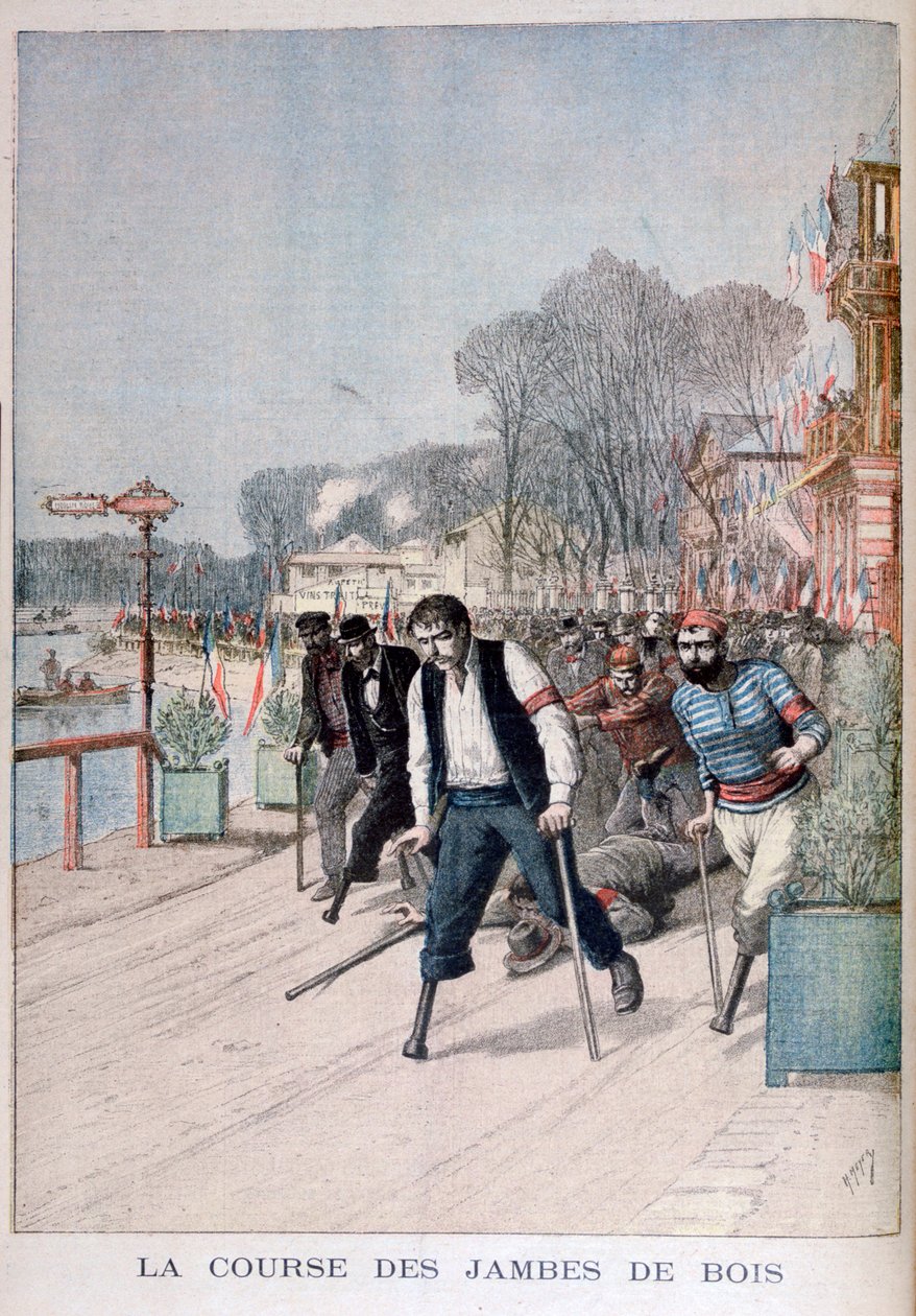 La corsa delle gambe di legno, 1895 da Henri Meyer
