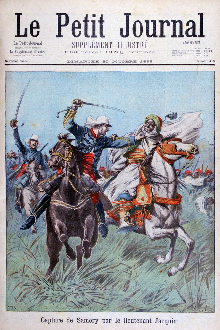 La cattura di Toure Samory da parte del tenente Jacquin vicino a Guelemou nel 1898 da Henri Meyer