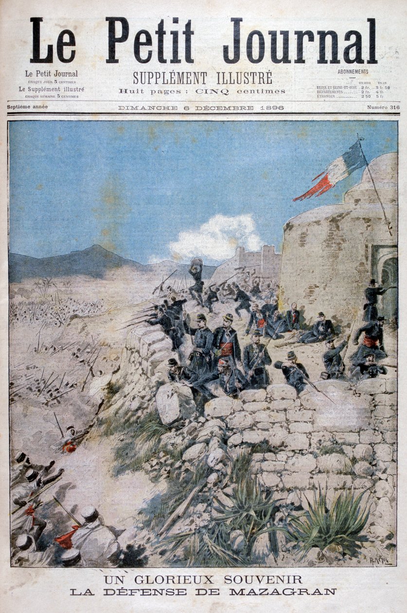 La difesa di Mazagran, Algeria, 1896 da Henri Meyer