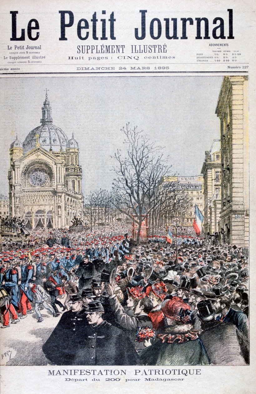 La partenza delle truppe francesi per il Madagascar, Parigi, 1895 da Henri Meyer