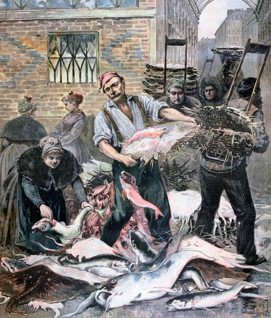 Il mercato del pesce, Parigi da Henri Meyer
