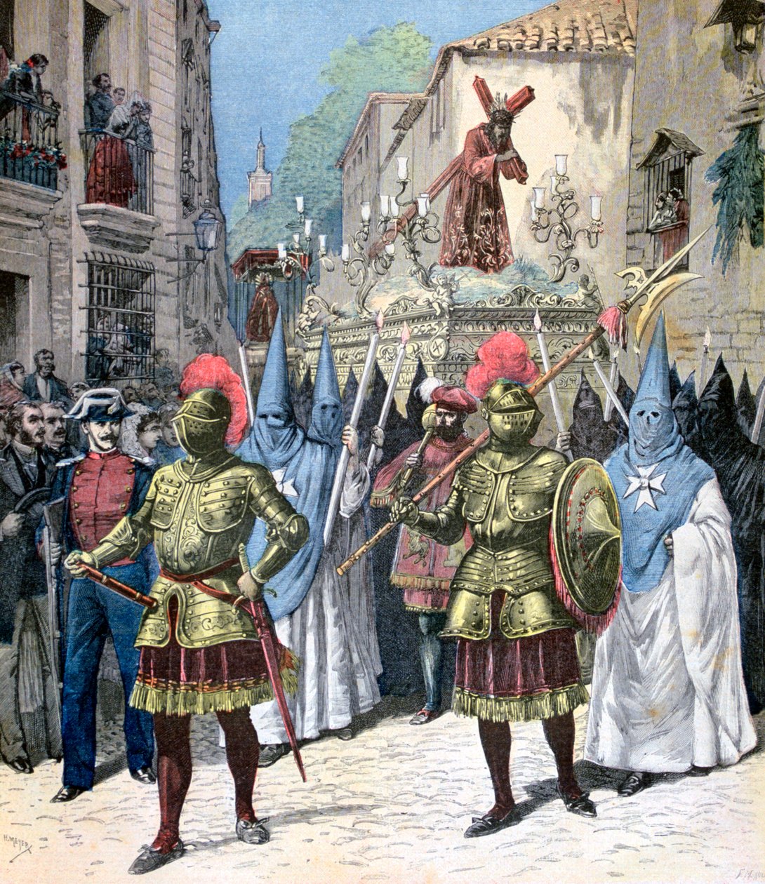 La processione del Venerdì Santo, Settimana Santa, Siviglia, 1891 da Henri Meyer