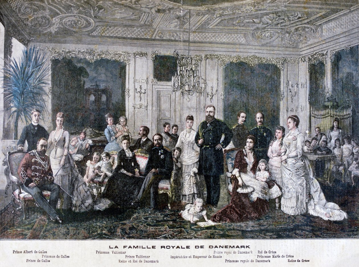 La famiglia reale di Danimarca da Henri Meyer