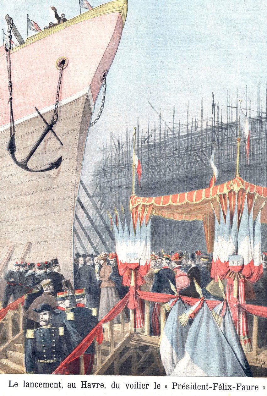 Inaugurazione della barca a vela Felix Faure, Le Havre da Henri Meyer