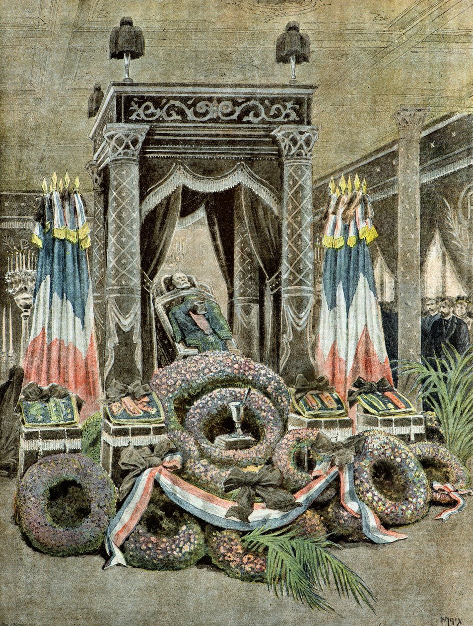 morte di Louis Pasteur, 1895 (Illustrazione) da Henri Meyer