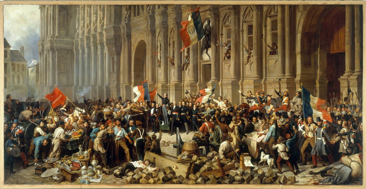 Lamartine che rifiuta la bandiera rossa davanti all