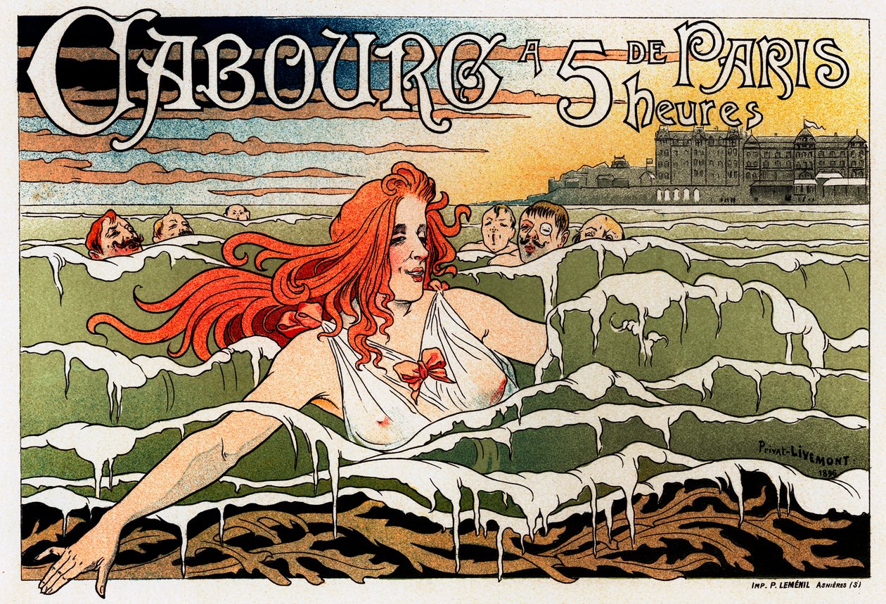 Casino di Cabourg Poster, 1896 da Henri Henri Antoine Théodore Livemont
