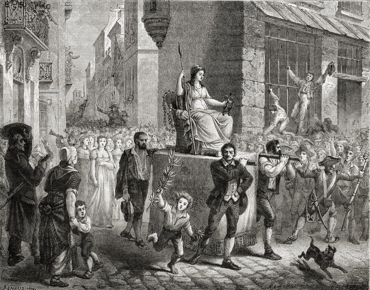 La Processione della Dea della Ragione, 10 novembre 1793, da 