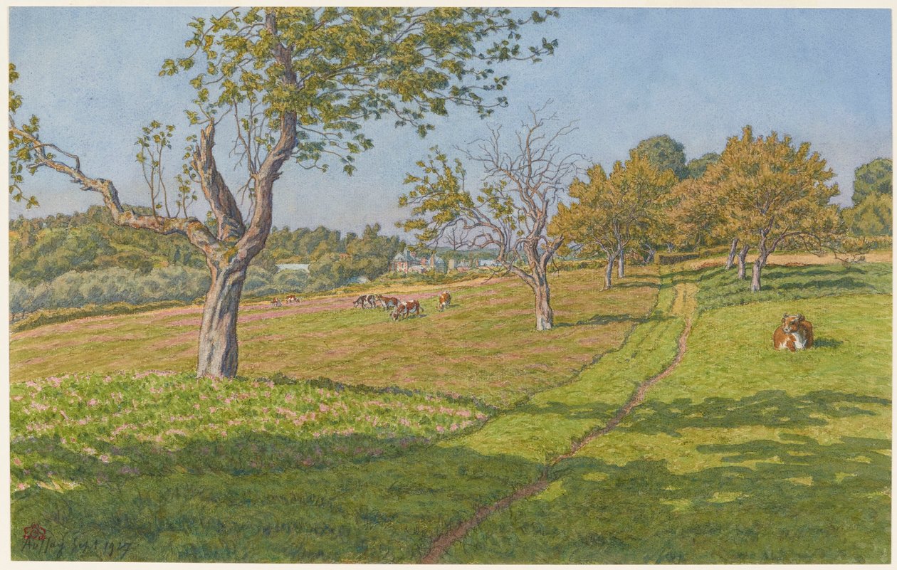 Campi ad Auffay da Henri Rivière