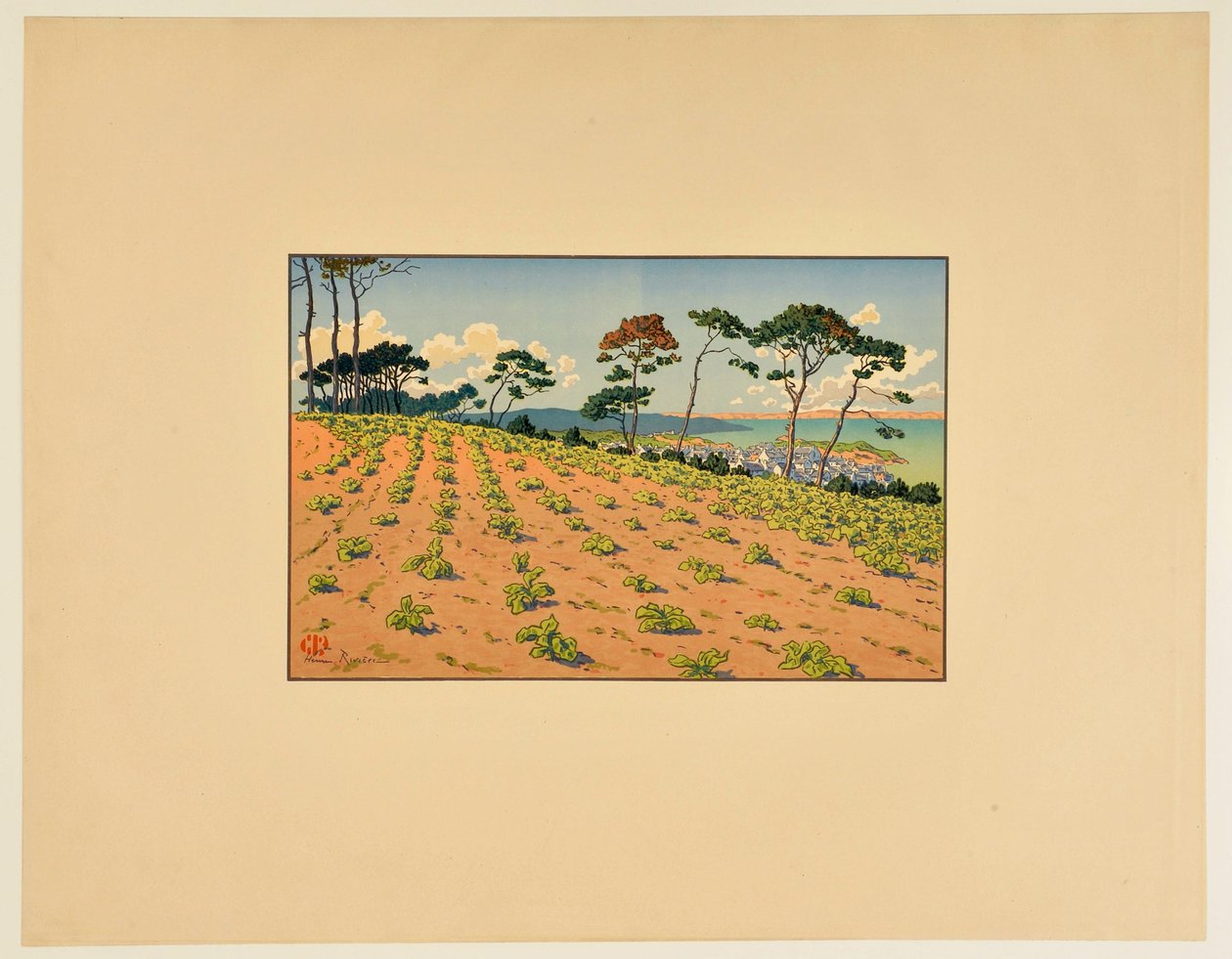 [Douarnenez vista dalla strada del Ris] da Henri Rivière