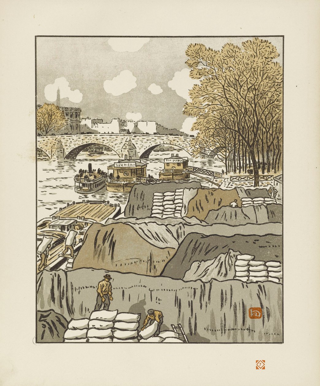 Dal Pont des Saints-Pères [Le trentasei vedute della Torre Eiffel] da Henri Rivière