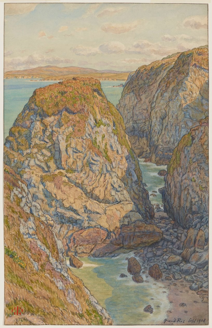 Klippen des Grand Ris. (Bucht von Douarnenez) da Henri Rivière