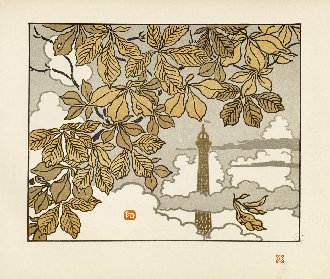 Frontespizio [Le trentasei vedute della Torre Eiffel] da Henri Rivière