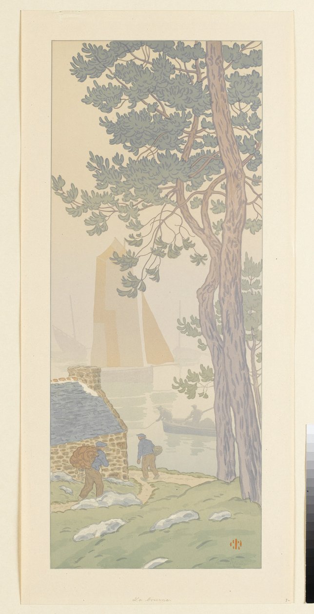 La nebbia (tavola 4 da: La magia delle ore) da Henri Rivière