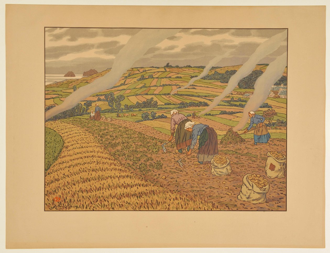 Il lavoro nei campi da Henri Rivière