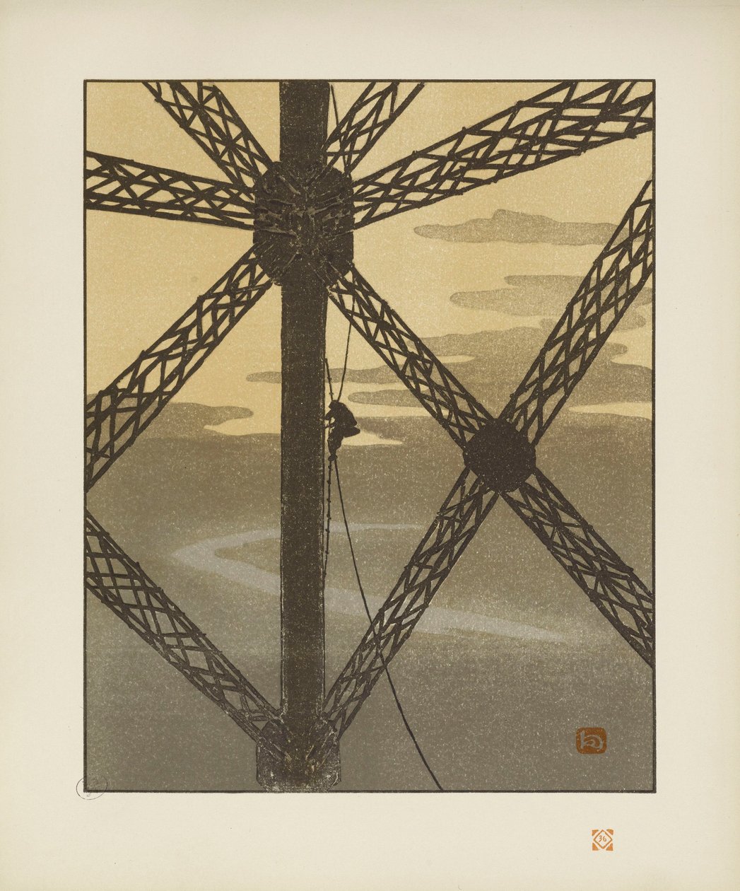 Il pittore della torre [Le trentasei vedute della Torre Eiffel] da Henri Rivière