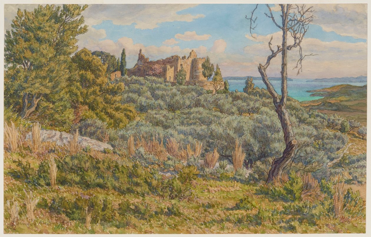Il vecchio castello. Bormes da Henri Rivière