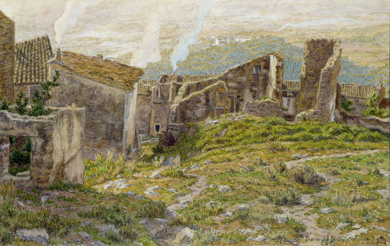 Vecchio castello di Bormes les Mimosas da Henri Rivière