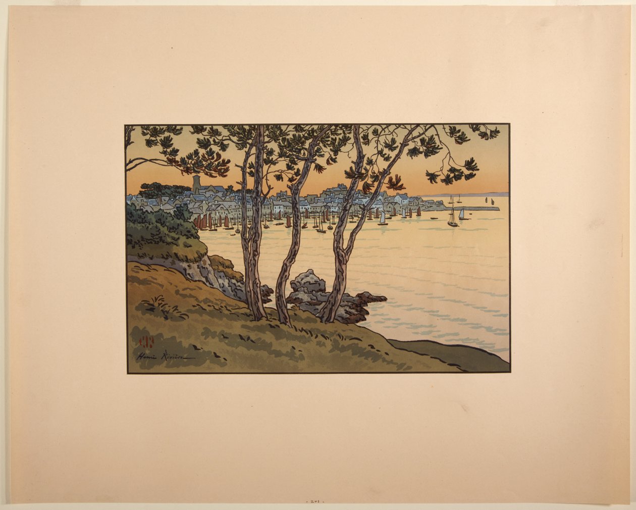 Il porto di Douarnenez, Bretagna da Henri Rivière