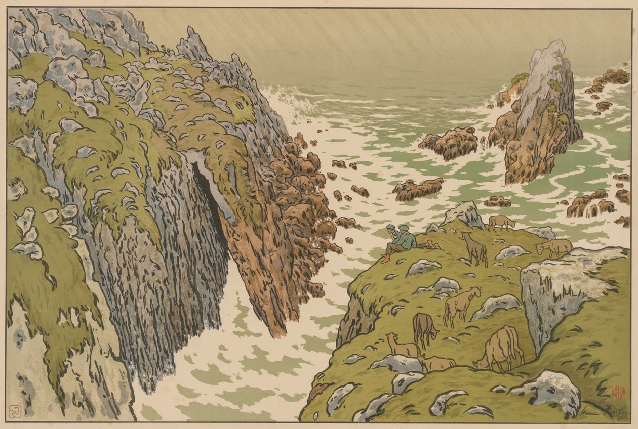Aspetti della natura: La scogliera da Henri Rivière