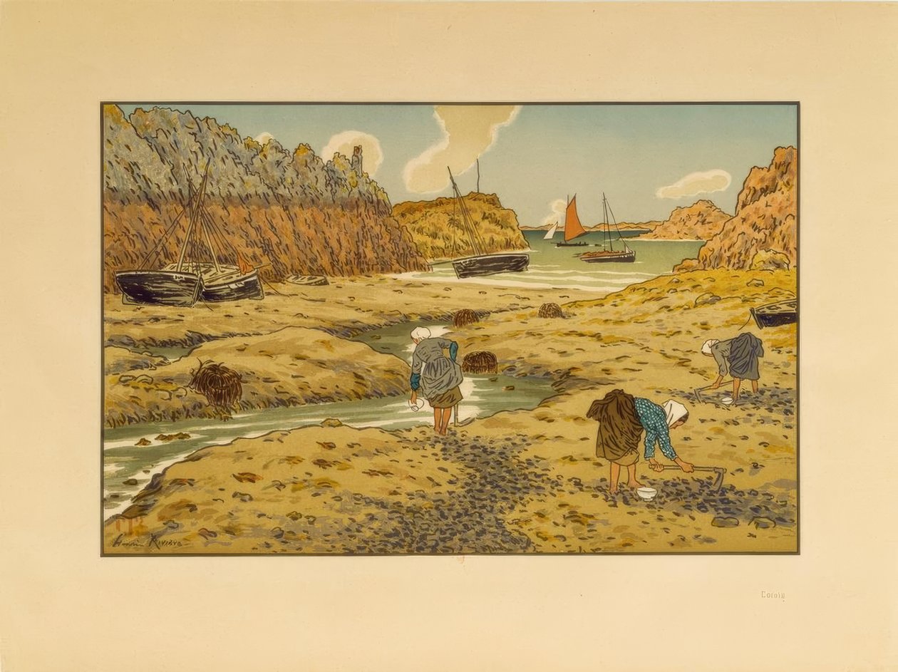 Il porto di Loguivy a bassa marea da Henri Rivière