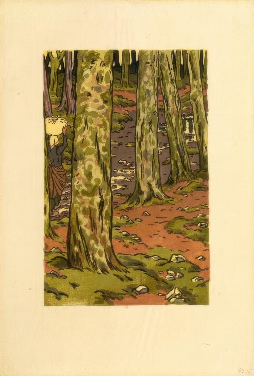 Lavatoio nel bosco a Loguivy da Henri Rivière