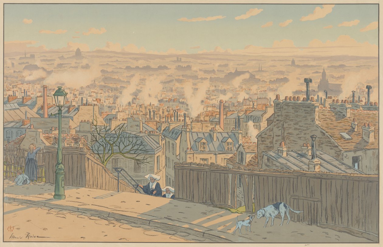 Paesaggi parigini: Parigi vista da Montmartre da Henri Rivière