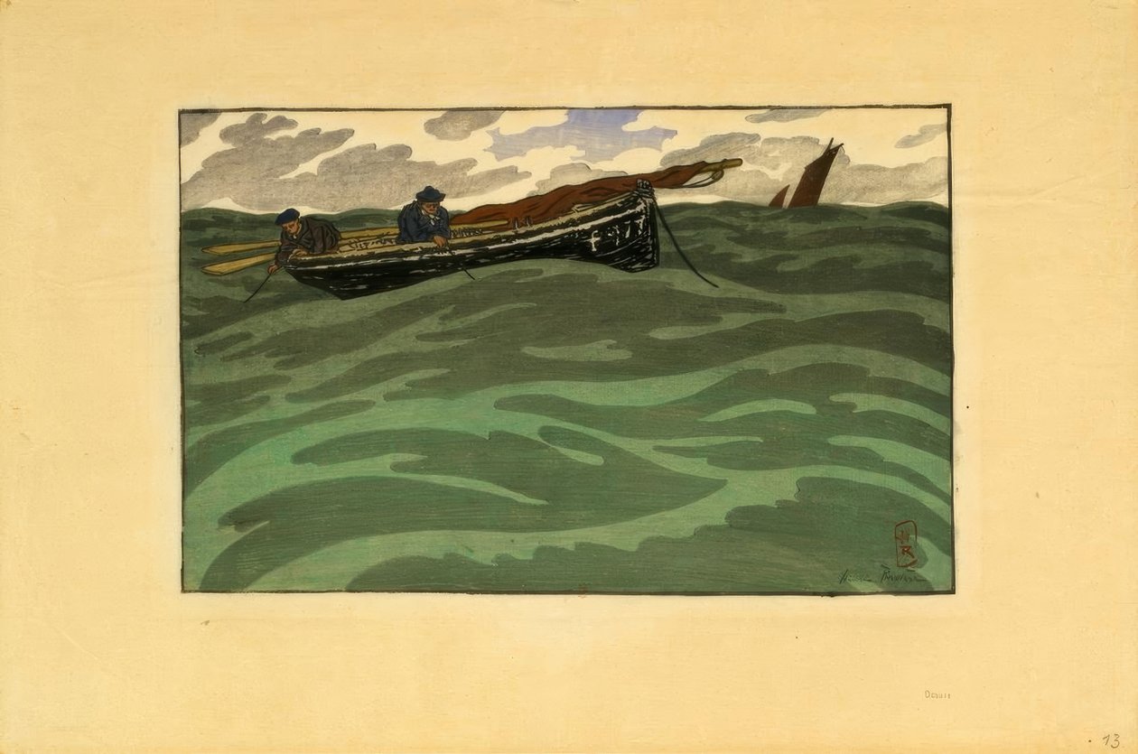Pescatori in mare (Loguivy) da Henri Rivière