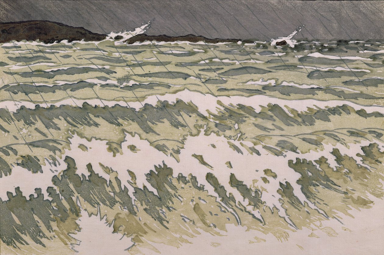 Pioggia sul mare da Henri Rivière