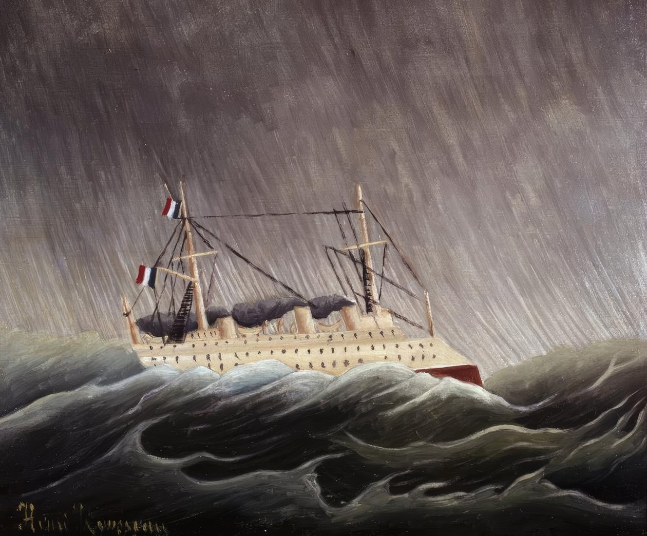 Barca nella tempesta da Henri Rousseau