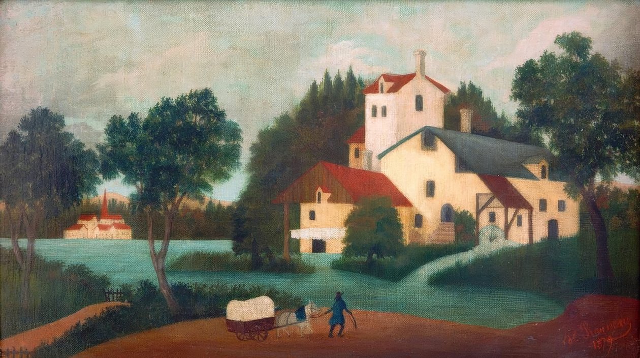 Il carro davanti al mulino da Henri Rousseau