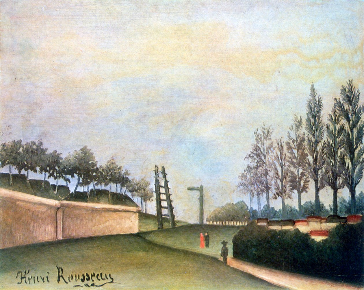 Vista delle fortificazioni a sinistra della Porta di Vanves, 1909 da Henri Rousseau