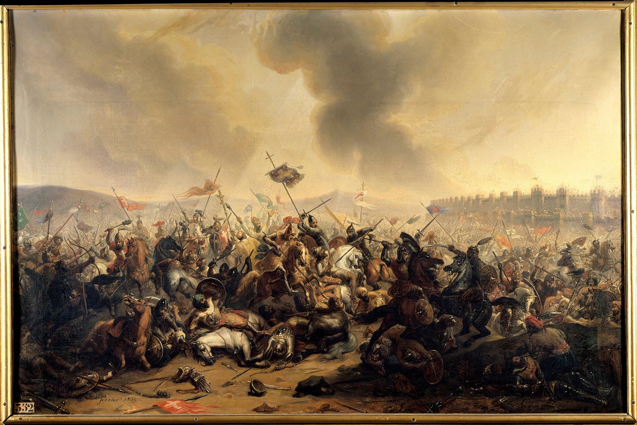 Battaglia commessa dal Sultano Kilij-Arslan contro i crociati che assediano la città di Nicea nel 1097 da Henri Serrur