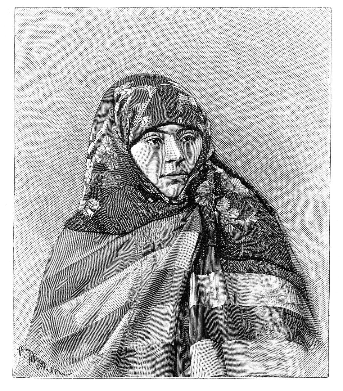 Una donna di Brussa, Turchia, 1895 da Henri Thiriat