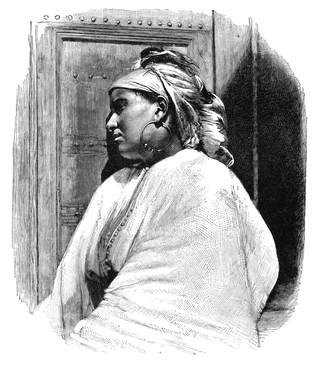 Una donna araba di Tangeri, Marocco, 1895 da Henri Thiriat
