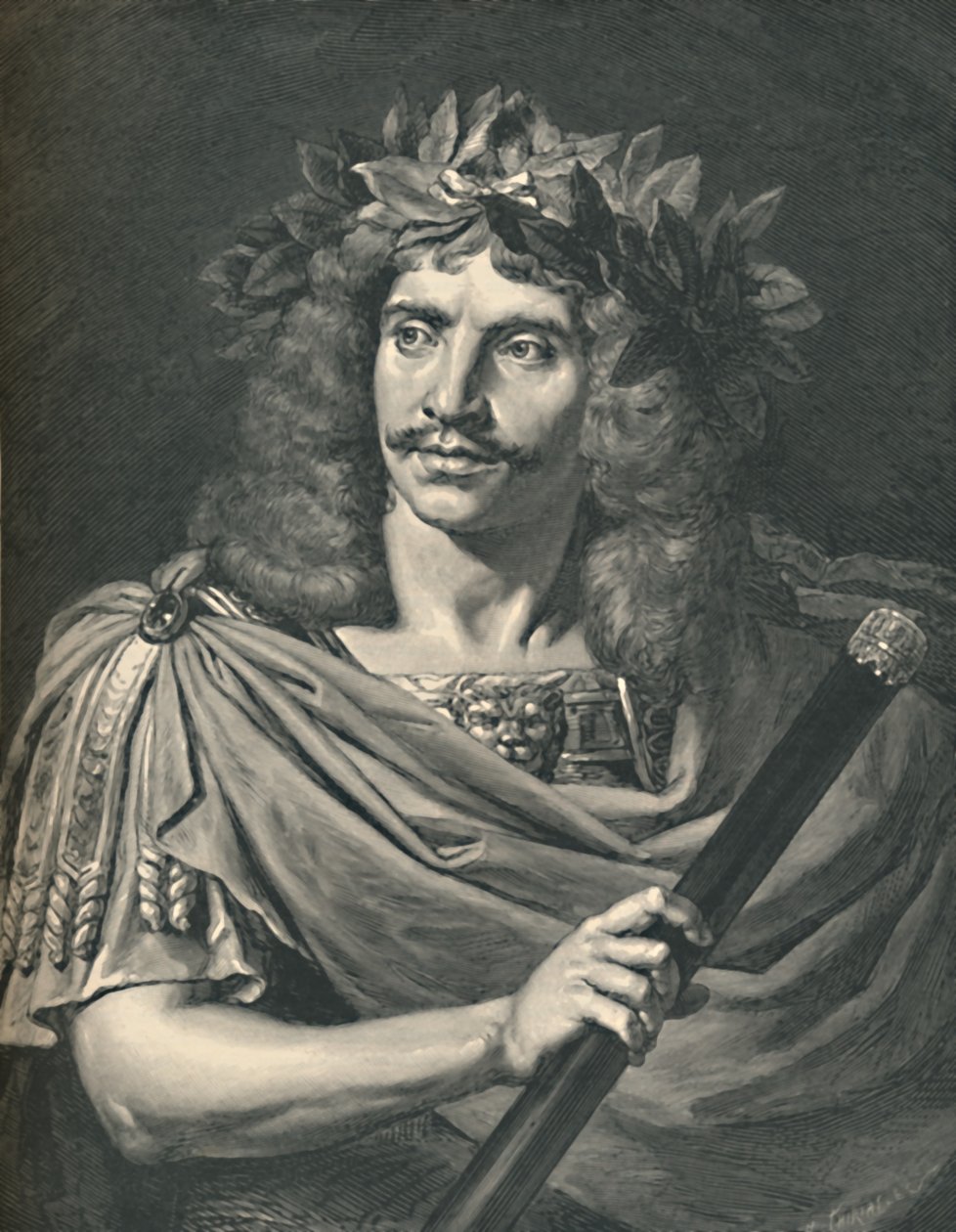 Molière come Giulio Cesare nella tragedia di Pompeo, 1886 da Henri Thiriat