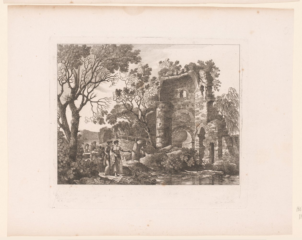 Compagnia in un paesaggio con rovine da Henri Thomann