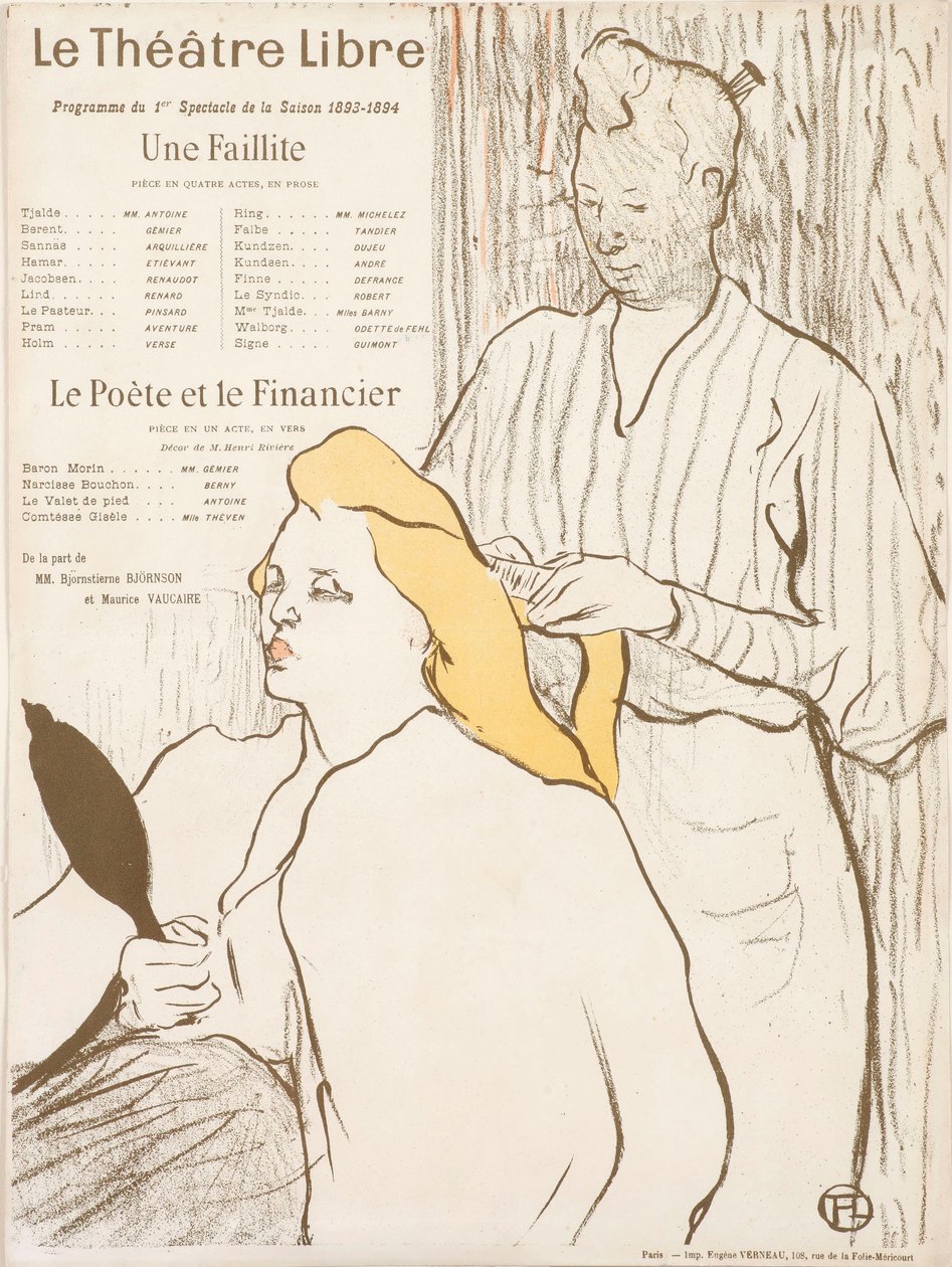 Le Coiffeur - Programme de Théâtre Libre, 1893 da Henri Toulouse Lautrec de