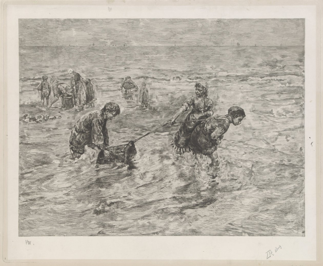 Bambini lungo il mare da Henri Wouters