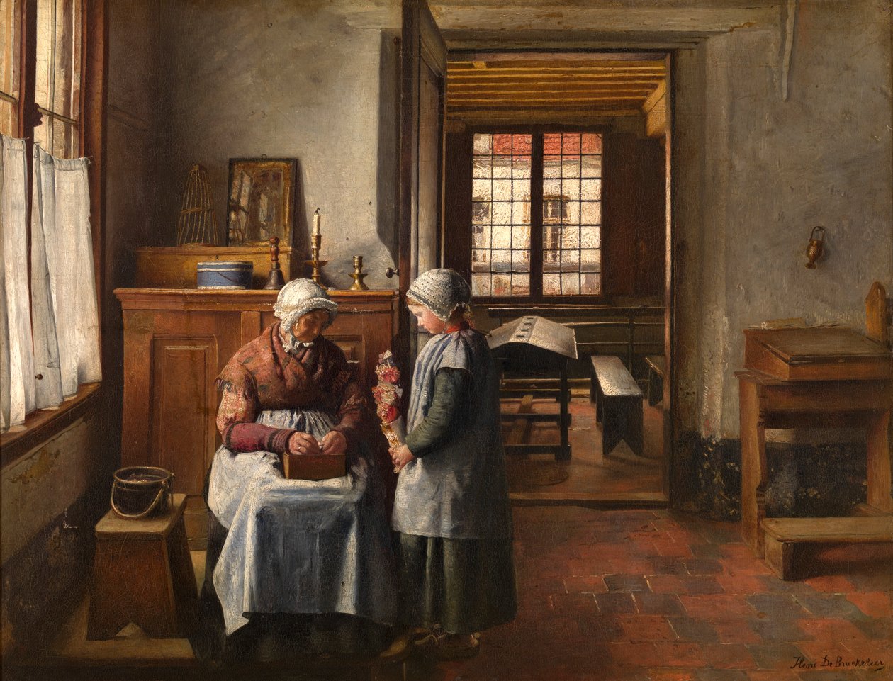 La festa della nonna da Henri de Braekeleer
