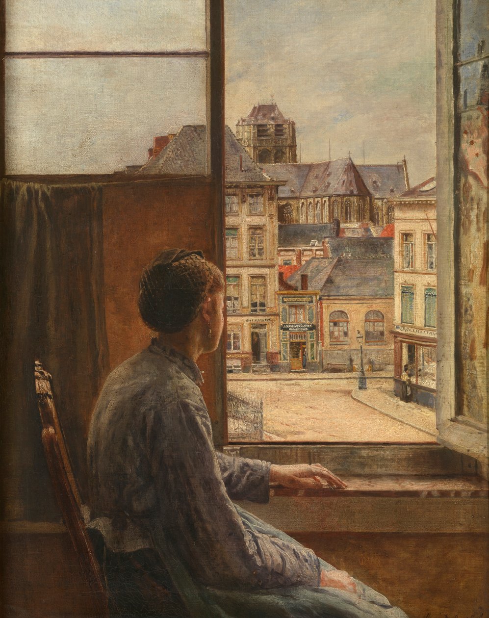 Piazza Teniers ad Anversa da Henri de Braekeleer