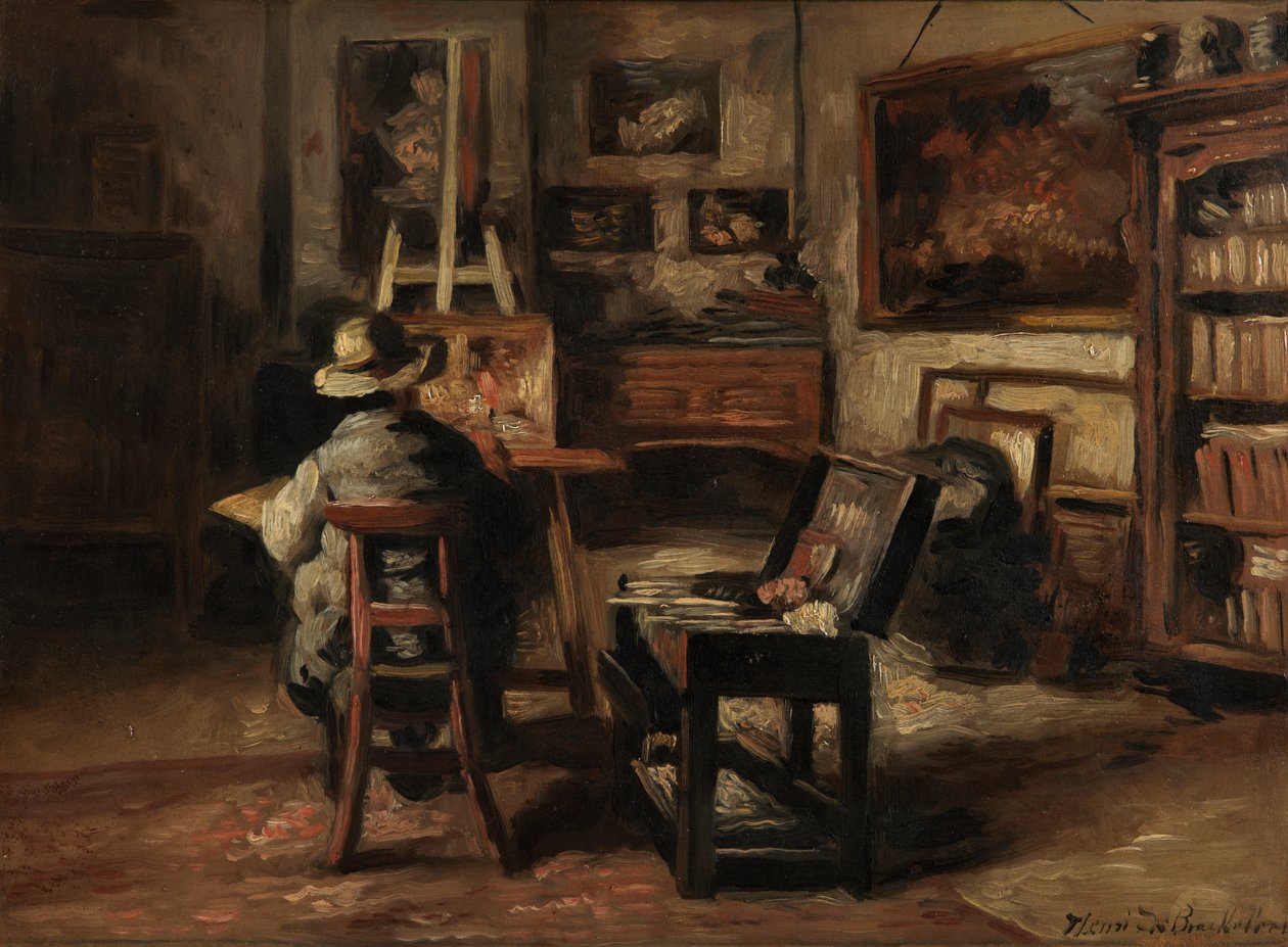 Lo Studio di Ferdinand De Braekeleer I, Padre del Pittore da Henri de Braekeleer